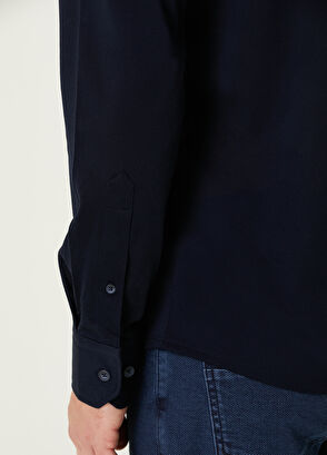 Beymen Club Navy Blue Logo Detailed Shirt - 7