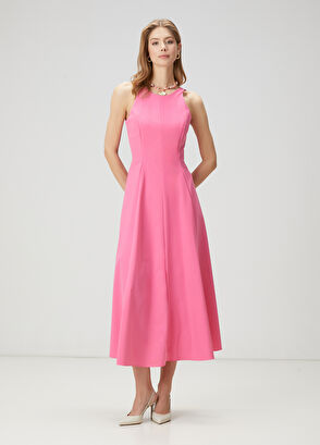 Beymen Club Pembe Sırt Dekolteli Midi Abiye Elbise - 3