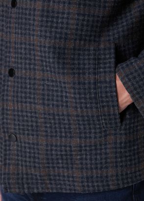 Beymen Club Anthracite Plaid Patterned Wool Overshirt - 8