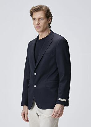 Beymen Collection Drop 7 Lacivert Yün Blazer Ceket - 5