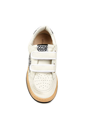 Golden Goose Ball Star Beyaz Çocuk Deri Sneaker - 5