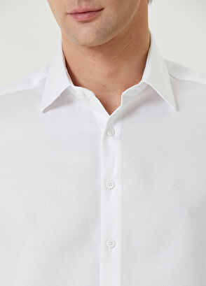 Beymen Club Comfort Fit Beyaz Non-Iron Gömlek - 6