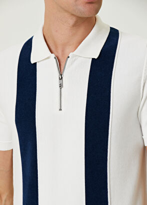 Beymen Club Beyaz Polo Yaka Havlu Dokulu Kısa Kollu Triko - 6