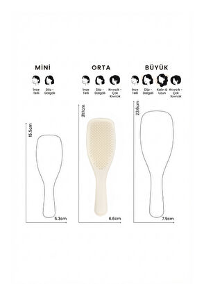 Tangle Teezer Matte Ultimate Detangler Porcelain Cream Hair Detangling Brush - 6