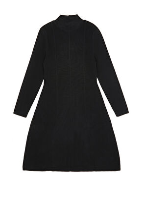 Beymen Club Siyah Mini Evaze Triko Elbise - 6