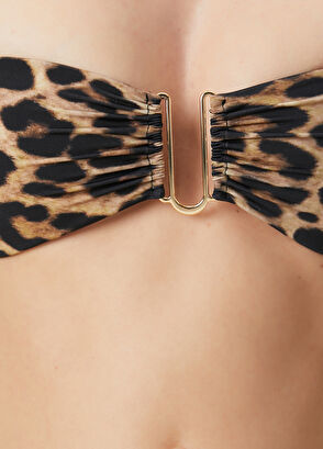 Beymen Club Leopard Printed Bikini Top - 5