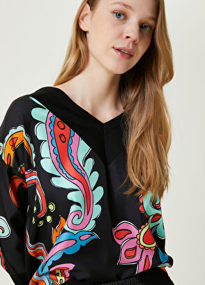 Beymen Club Siyah Şal Desenli İpek Kazak - 4