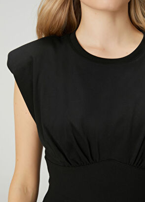 Beymen Club Black Waist Bodice Mini Dress - 5