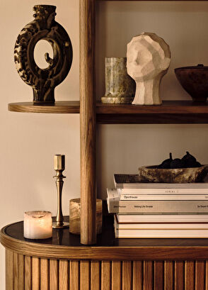 Latanwood Lawrance Wooden Buffet & Bookshelf - 5