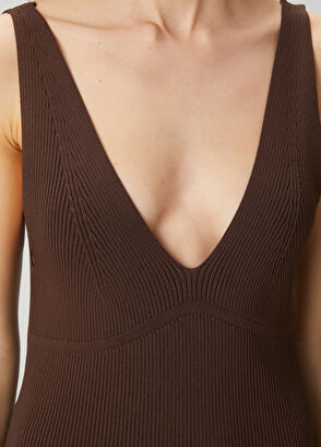 Beymen Club Brown Maxi Knit Dress - 7