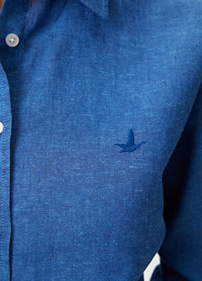 Beymen Club Kobalt Keten Gömlek - 6