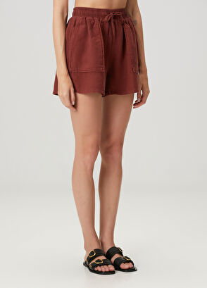 Beymen Club Bordo Keten Şort - 4