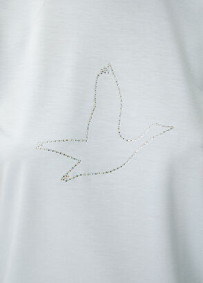 Beymen Club Açık Mavi Hotfix Kaz Logolu Viskon T-shirt - 5