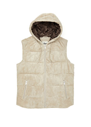 Beymen Club Beige Hooded Suede Vest - 9