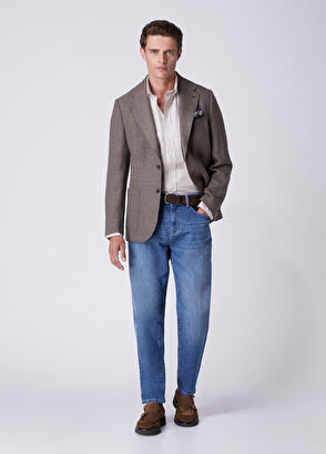 Beymen Club Tropical Havana Brown Wool Jacket - 3