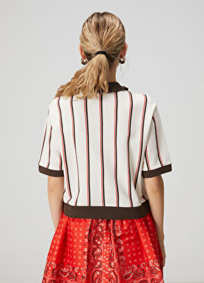 Beymen Club Kırık Beyaz Çizgili Polo T-shirt - 5