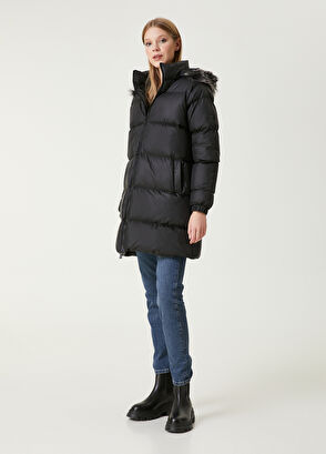 Beymen Club Black Hooded Puff Coat - 3