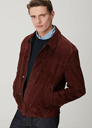 Beymen Club Burgundy Double-Sided Suede Jacket - 5