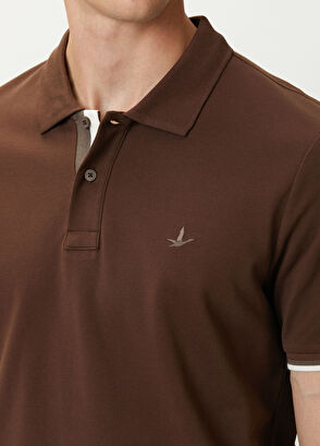 Beymen Club Kahverengi Vizon Polo Yaka T-shirt - 5