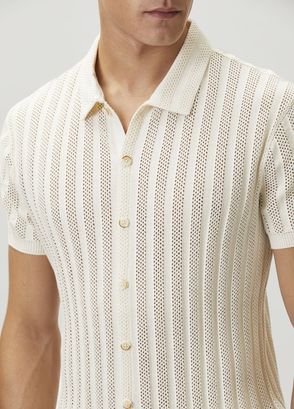 John Varvatos Ferone Kırık Beyaz Triko - 5