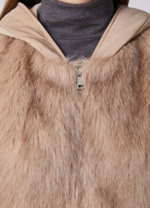 Beymen Club Beige Hooded Puffer Vest - 7