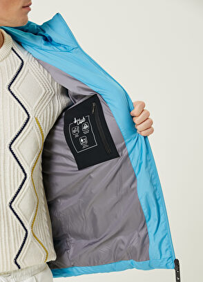 Beymen Club Turkuaz Kapüşonlu Puff Mont - 9