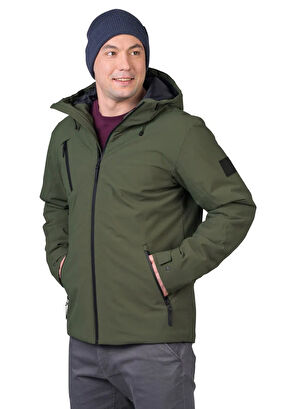 Hannah Derk II Chive Hooded Men's Outdoor Coat - 6