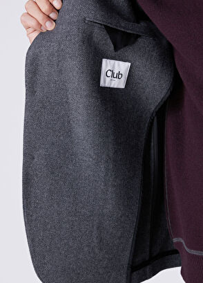Beymen Club Gri Yün Kaşe Ceket - 9