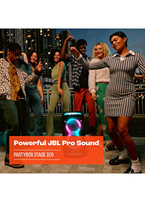 JBL PartyBox Stage320  Bluetooth 5.0 IPX4 Suya Dayanıklı Karaoke Gitar/Mikrofon Girişli Bluetooth Hoparlör - 7