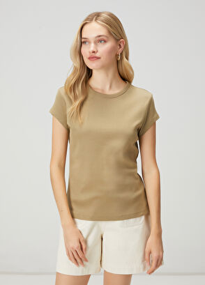 Beymen Club Açık Haki T-shirt - 4