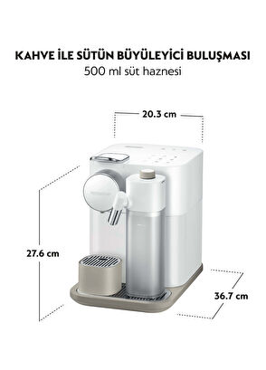 Nespresso Gran Lattissima White Coffee Machine - 8