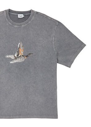 Beymen Club Antrasit Antik Parça Boya Logolu Oversize T-shirt - 6
