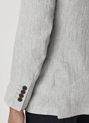 Beymen Club Gray Linen Jacket - 7