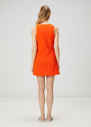 Beymen Club Slim Fit Coral Mini Jersey Dress - 6