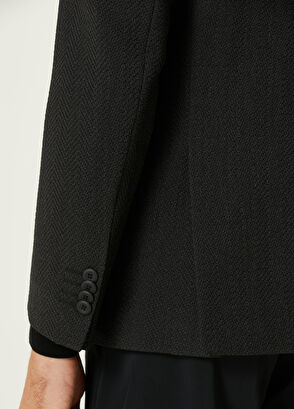 Beymen Club Anthracite Herringbone Textured Jacket - 7