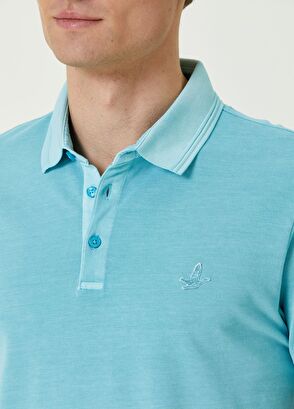 Beymen Club Slim Fit Turquoise Polo Neck T-shirt - 5