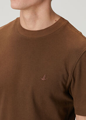 Beymen Club Brown Relax Fit Cotton Linen T-Shirt - 7