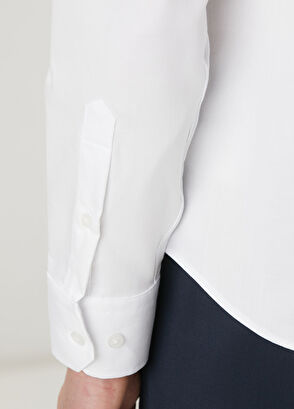 Beymen Club Slim Fit Beyaz Armürlü Non-iron Gömlek - 10