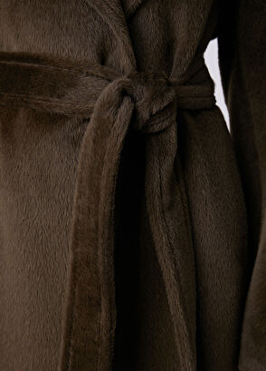 Beymen Club Dark Khaki Wool Coat - 8