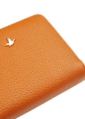 Beymen Club Turuncu Logolu Kadın Deri Cüzdan - 5