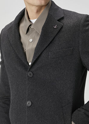 Beymen Club Anthracite Premium Italian Cashmere Overcoat - 6