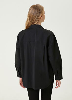 Beymen Club Siyah Taşlı Halat Aksesuar Detaylı Dış Gömlek - 6