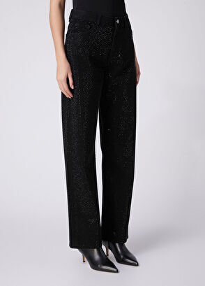 Beymen Club Black Hotfix Straight Jeans - 4