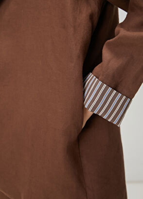 Beymen Club Light Brown Linen Coat - 8