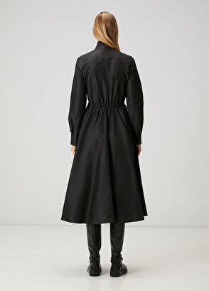 Beymen Club Siyah Midi Elbise - 5