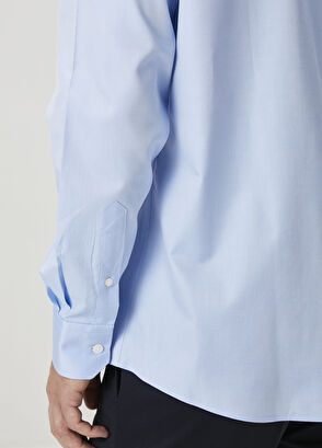 Custom Fit Mavi Gömlek - Görsel 10