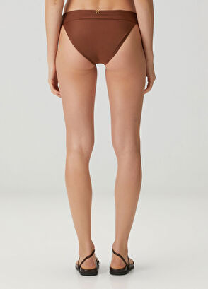 Vix Bia Kahverengi Gold Aksesuarlı Bikini Altı - 4