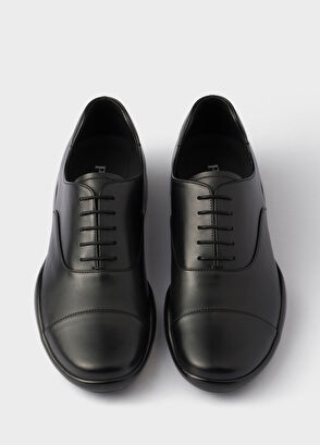 Prada Toblach Black Leather Lace-Up Men's Classic Shoes - 3