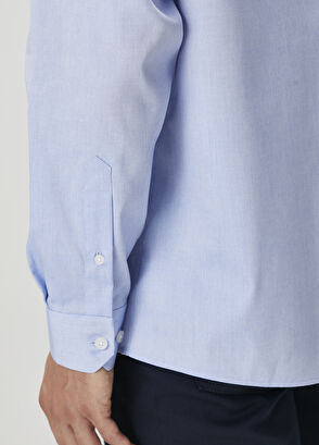 Beymen Club Relax Fit Koyu Mavi Non-iron Oxford Gömlek - 8
