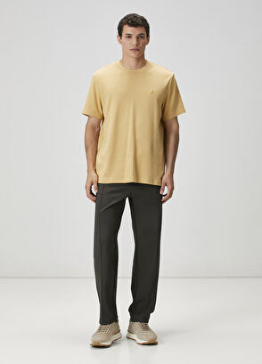 Beymen Club Relax Fit Camel Hair Basic T-Shirt - 3
